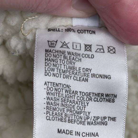 Brandy Melville John Galt Tan Corduroy Sherpa Lined Jacket Small - Picture 15 of 15